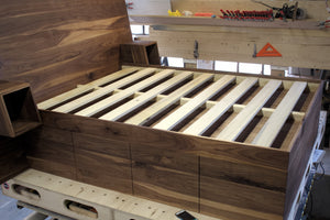 Bed Frame (with Electric Outlets & Great Storage)